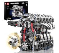 Mould King 10087 Tecnica L4 Engine Kit Building Blocks Modello Motore Morsetto Blocchi Motore Simulazione con Kit Motore Funzionale per Adulti (1787 Parti)