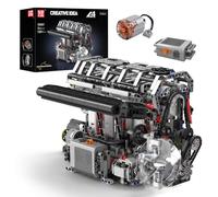 Mould King 10087 Tecnica MOC (L4) Il kit di blocchi di costruzione del motore a benzina della serie quattro cilindri, il kit di blocchi di bloccaggio della tecnologia contiene motore e scatola