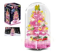 Mould King 10089 Magico Christmas Music Box Building Toy Building Toy Set di giocattoli, copertura antipolvere trasparente, luci a LED e base rotante per un'esperienza musicale magica