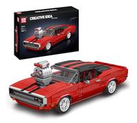 Mould King 10112 Kit per auto da corsa sportiva con tecnologia MOC, 1869+ kit di blocchi di bloccaggio per auto da collezione per adulti, kit per costruire ed esporre auto d'epoca