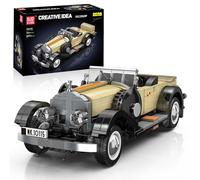 Mould King 10115 Kit per auto retrò con tecnologia MOC, oltre 897 blocchi di costruzione per auto convertibili, kit di clip da collezione per adulti per appassionati di auto
