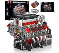 Mould King 10130 Technology Car Building Block, Motorizzato F488 V8 Engine Building Block (2718 Parti), Assemblaggio Tecnico Supercar Morsetto Block, Modelli di auto da collezione Giocattoli per