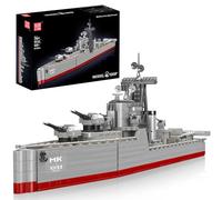 Mould King 10133 - Set di costruzione di cacciatorpediniere classe battaglia, modello di nave da guerra 1815 pezzi, set di mattoni per navi da collezione, modello militare dettagliato per adolescenti