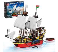 Mould King 10137 Blocchi Morsetto Nave Barbarossa Vendetta Nave Pirata Blocchi Costruzione Barca Da Pesca Giocattolo Barca a Vela Modello Kit Regalo per Adulti E Bambini (928 Parti)