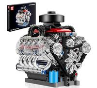 Mould King 10171 Technik V8 Kit Motore Blocchi di Costruzione Blocchi di Morsetto Motore LSX454 V-8 Kit Motore Blocchi di Morsetto Motore a Benzina Modello per Ventilatori Camion Auto (487 parti)