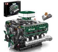 Mould King 10182 Technik V8 - Set di mattoncini per motore con scatola per batteria, motore da collezione, regalo per adulti (2250 pezzi)