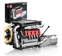 Mould King 10203 - Kit motore V8, mattoncini da costruzione M8, con motore di simulazione per adulti (1169 pezzi)