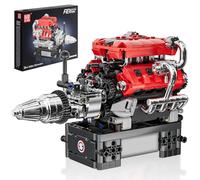 Mould King 10204 Set di Mattoncini da Costruzione Tecnica, Modello di Motore V8 per Auto da Corsa FE, Klemmbausteine, Kit di Costruzione per Modellismo, Pezzi da Collezione per Adulti (750 Pezzi)