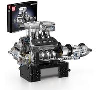 Mould King 10206 - Kit motore V8, mattoncini da costruzione, motore MCL V-8, kit motore con morsetti, simulazione, motore a benzina, modello per adulti (737 pezzi)