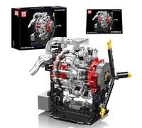 MOULD KING 10211 - Kit di modellini di motore aeronautico radiale, oltre 1147 pezzi, con funzione motorizzata, giocattolo STEM, regalo per adolescenti e adulti