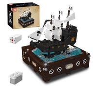 Mould King 10243 Dynamic Pirate Ship Model Kit for Adults, Creator Expert Sailing Vessel Engineering Construction Set, Collectible Vintage Ocean Cruiser Office Desktop Display (1280 Pieces)