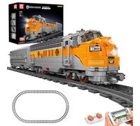 Mould King 12018 Tecnologia Telecomando US EMD F7 WP Locomotiva Diesel Track Train Kit Blocco di Illuminazione LED Kit con il Morsetto Trasporto Ferroviario(1541 PCS)