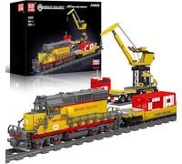Mould King 12027 EMD Technology SD40-2 - Locomotiva diesel, modello di mattoni, treno con motore, kit di montaggio a treno telecomandato (1170 pezzi)