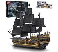 Mould King 13186 Corsair Boat Model Block Kit, MOC Grand Black Pearl Boat Sailing Model Building Kit, Regalo per bambini sopra gli 8 anni/Gli amanti della collezione adulti (5266 + PCS)