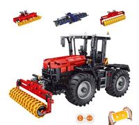 Mould King 17020 Tecnologia Trattore 4-In-1 Trattore Agricolo Blocchi di Morsetto Telecomando Modello Trattore Combinare Blocchi da Costruzione con APP Regali per Ragazzi Ragazze 8+ Anni (1339 parti)