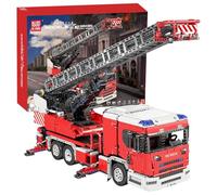 Mould King 17022 STEM Fire Engine Truck Building Set, 8 motori grandi estintori scala camion modellini blocchi, camion dei pompieri telecomandato (4886 PCS)