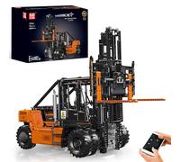 Mould King 17044 Carrelli elevatori pesanti, modelli di costruzione in scala 1:6 per adulti con dettagli autentici, radiocomandati da app (arancione, 4579+ parti)