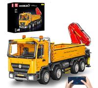 Mould King 17050 MOC Technology Car Pneumatic Crane Model - un set di costruzione di gru telecomandato con 4012 parti e 9 blocchi di bloccaggio motorizzati della gru