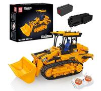 Mould King 17098 Motorized Tracked Loader Model Kit for Adults, App Controlled Construction Vehicle Engineering Supercar Set, Dual Remote Responsive Crawler Collector Exhibition Display (1208 Pieces)