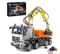 Mould King 19007 Blocco Camion Pneumatico per Gru di Ingegneria, Camion Ingegneristico con Telecomando e Motore Elettrico, 2819pcs Grande MOC Telecomando Auto Mattone Giocattolo