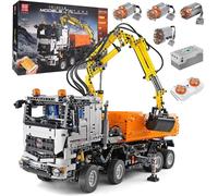 MOULD KING 19007 tecnica carro gru auto pneumatica gru camion morsetti MOC