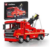 Mould King 19017 Tecnica telecomandata Camion dei pompieri Blocchi di bloccaggio dei vigili del fuoco pneumatico Camion Blocchi di soccorso per ragazzi e adulti (1653 pezzi)