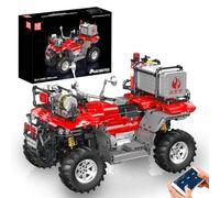 Mould King 23003 Kit per la costruzione di motociclette antincendio ATV, oltre 2100 pezzi, set tecnico per moto con doppio controllo, compatibile con il sistema di motore elettrico, giocattolo STEM