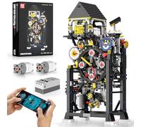 Mould King Cyberpunk - Set di costruzione di orologi intelligenti, controllo APP con 4 quadranti e allarme per uccelli, 3181+ kit di blocchi di costruzione grandi, decorazione per la scrivania