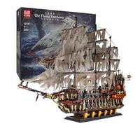Mould King Kit di blocchi da costruzione di modello di nave di grandi pirati, set di blocchi da di navi di pirata olandese del, regalo di giocattoli per bambini di età superiore a 8 anni (3653 + PCS)