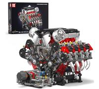 Mould King Kit modello motore V8 10130 che funziona, costruisci le tue auto Batteria a combustione/blocchi motore, giocattolo STEM regalo per adulti dai 14 anni in su, giocattoli di ingegneria per