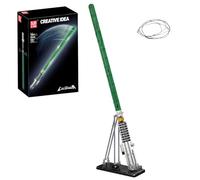 Mould King MOC 10140 - Set di blocchi da costruzione per spade laser classiche con lama verde con effetto luce nobile, supporto creativo, cosplay anime, tecnologia pinza, kit (1126+ pezzi)