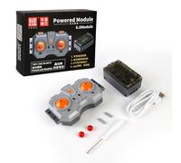 Mould King Moduli alimentati M0019 6.0, tra cui telecomando ricaricabile e scatola batteria, 6 accessori di aggiornamento della porta di uscita di potenza (controllo app/programmabile)