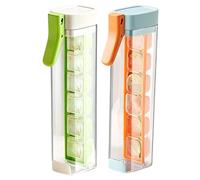 Moule À Blocs De Glace - Lot De 2 (21,3cm / 720g), Bac À Glaçons À Pression 6 Cavités, Plateau À Glaçons Réutilisable Avec Poignée, Pour Cocktail Café Boisson Froide Cuisine Fête Été