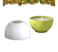 Moule À Conteneur Avec Impression Père Noël - Moule En Silicone Pour Bol, Formes Pour Bols En Résine Époxy | Pour Moulage En Ciment Fabrication De Pots De Plantes Artisanat Bijoux Soucoupe