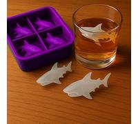 Moule à Glace Requin, Un Grand Moule à Glaçons En Silicone En Forme De Requin Capable De Fabriquer Des Glaçons Géants En Forme De Requin Pour Whiskey (PURPLE SHARK)