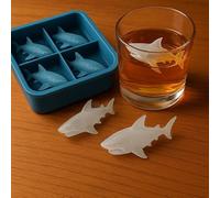 Moule à Glace Requin, Un Grand Moule à Glaçons En Silicone En Forme De Requin Capable De Fabriquer Des Glaçons Géants En Forme De Requin Pour Whiskey (BLUE SHARK)