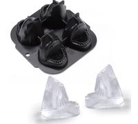 Moule à Glace Requin, Un Grand Moule à Glaçons En Silicone En Forme De Requin Capable De Fabriquer Des Glaçons Géants En Forme De Requin Pour Whiskey (BLACK HEAD)