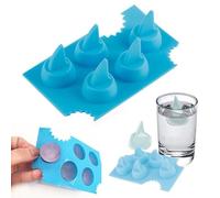 Moule à Glace Requin, Un Grand Moule à Glaçons En Silicone En Forme De Requin Capable De Fabriquer Des Glaçons Géants En Forme De Requin Pour Whiskey (BLUE FIN)