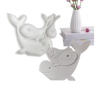 Moule de baleine - Moule d'art en résine de silicone pour chocolat, fondant, décoration de gâteaux | Moules de bricolage faciles à démouler en famille de baleines, pour Desserts, glaçons, gomme, argil