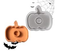 Moule De Silicone - Moule En Silicone 2-en-1 Pour Halloween | De Fabrication Réutilisable Pour Artisanat Et Porte-Bougie, Pour Thanksgiving, Savon, Gâteau D'Automne, Cioccolato