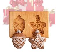 Moules à Biscuits en Boiis,Motifs 3D Bois Réalistes | Moule à Gaufrage en Boois - pour Mariage Maison Fête Célébration Pâtisserie Cuisine Artisanat