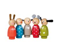 Moulin Roty Personaggi In Legno La Grande Famiglia Sylvain,