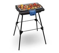 Moulinex Accessimo Barbecue Elettrico da Tavolo con Piedi, Barbecue Esterno, Facile Pulizia, Vaschetta Acqua, Riduzione del fumo e odori, Made in France BG135812