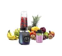 Moulinex Blend Up, Frullatore Potente, 1000 W, 8 Programmi Automatici, Lame Powelix, Pulizia Automatica, Contenitori da Viaggio, Tritaghiaccio, App Connessa, LM19H4