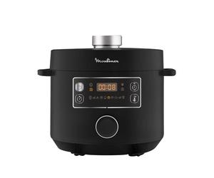 Moulinex CE7548 Turbo Cuisine Multicooker Veloce, 5 Litri, Pentola a Pressione Elettrica, Robot da Cucina Multifunzione con Tecnologia Spherical Bowl, 10 Programmi di Cottura Automatici e Ricettario