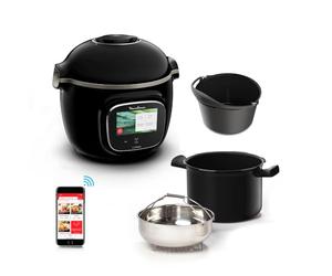 Moulinex Cookeo Touch Wifi Multicooker intelligente ad alta pressione + stampo per dolci 18 cm, 6 L, touch screen, 250 ricette integrate, applicazione Moulinex YY5297FB, nero