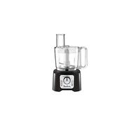 Moulinex Doppia Forza Compact Robot Cucina Multifunzionale Ciotola 3L 800W 2 Velocità + Pulse, 9 Accessori, Blender, Tritattino, Grattugie, Nero FP546811