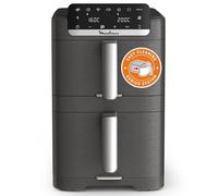 Moulinex Easy Fry Crispy Stack, Friggitrice ad Aria Verticale, EZ756H | con Doppia Resistenza, Salvaspazio e Compatta, Cottura Uniforme e Croccante, Frontale Rimovibile