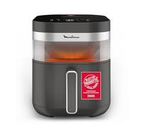 Moulinex Easy Fry Infrared, Friggitrice ad Aria 7L, Doppia Resistenza, Riscaldamento 2 Volte Più Veloce, Cottura Rapida, Lavabile in Lavastoviglie, Finestra di Osservazione, Colore Coal Grey, EZ832H