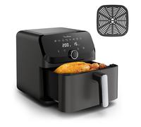 Moulinex Easy Fry Mega Friggitrice Ad Aria Capacità Extra Large 7 5L/2Kg 8 Programmi Preimpostati Coal Grey